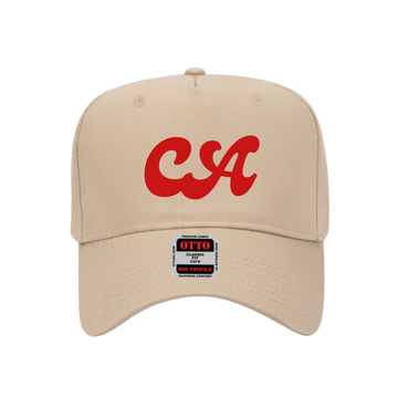 Beige cap with red 'CA' logo and Otto label on a white background