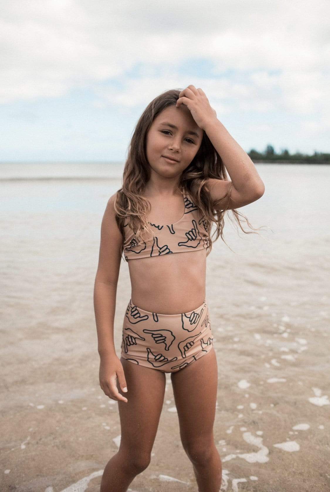 kids girls wet bikini Girl's Bikini Separates in Tan Shaka