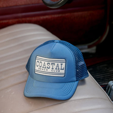 Coastal Beach Club Trucker Hat - Blue