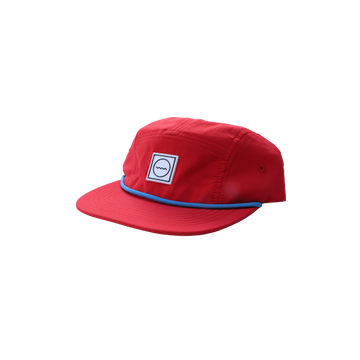 Nylon Five-Panel Hat in Red
