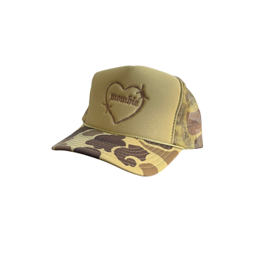 Mombie Heart Camo Trucker Hat