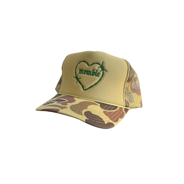 Mombie Heart Camo Trucker Hat