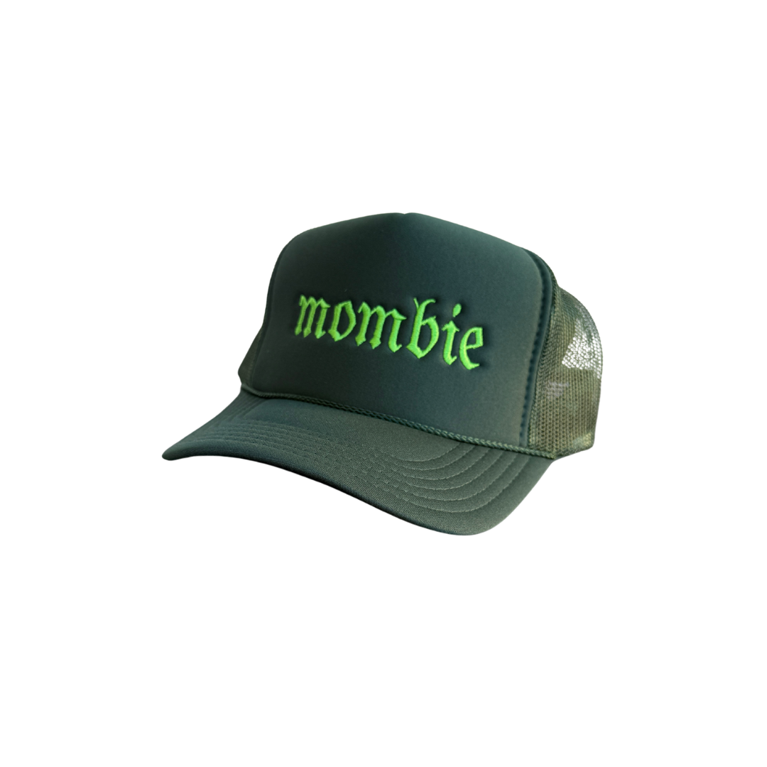 Mombie Trucker Hat - Lime