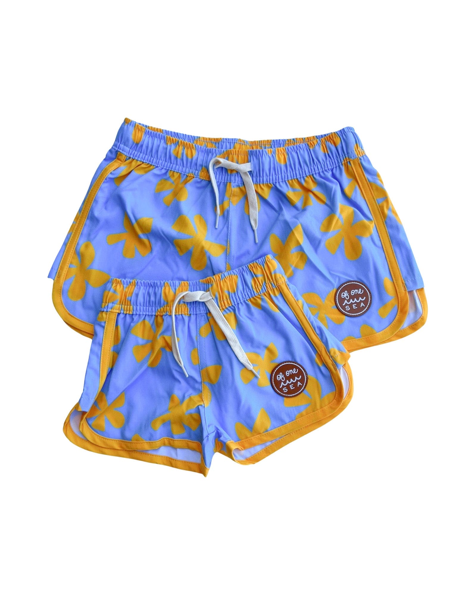 Women's Boardie Watershorts in Light Blue Plumeria