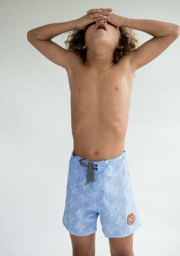 Kid’s Townshorts in Light Blue Breadfruit Bandana