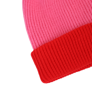 Thick Knit Beanie Red/Pink