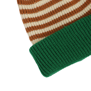 Thick Knit Striped Beanie