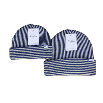 Blue Striped Beanie